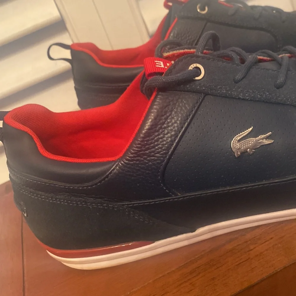 Lacoste Mens Leather Boat Shoes